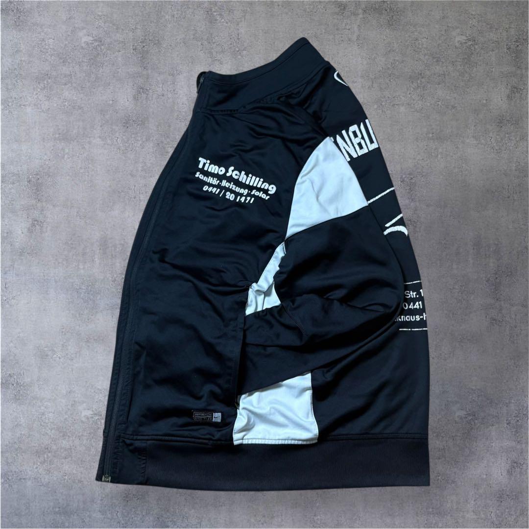 SIN 様NIKE DRI-FITトラックジャケットスウッシュ刺繍　企業　黒/白