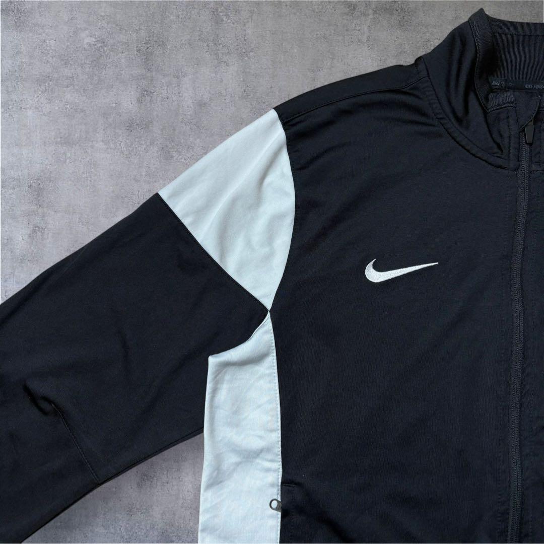 SIN 様NIKE DRI-FITトラックジャケットスウッシュ刺繍　企業　黒/白