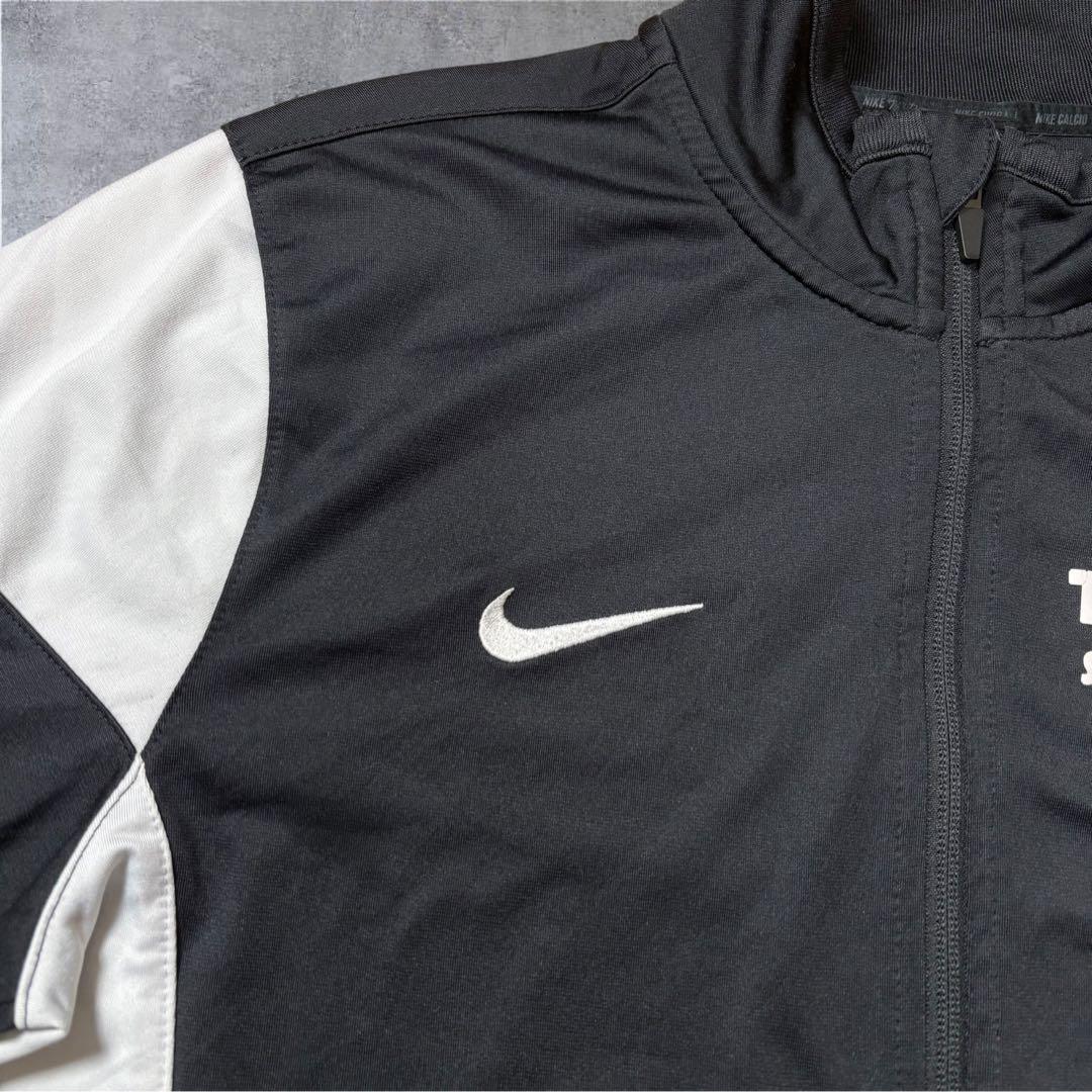 SIN 様NIKE DRI-FITトラックジャケットスウッシュ刺繍　企業　黒/白