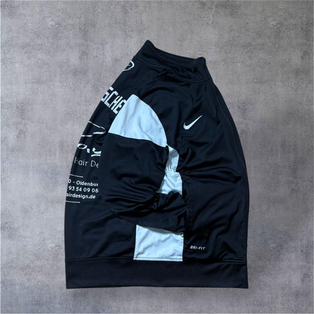 SIN 様NIKE DRI-FITトラックジャケットスウッシュ刺繍　企業　黒/白