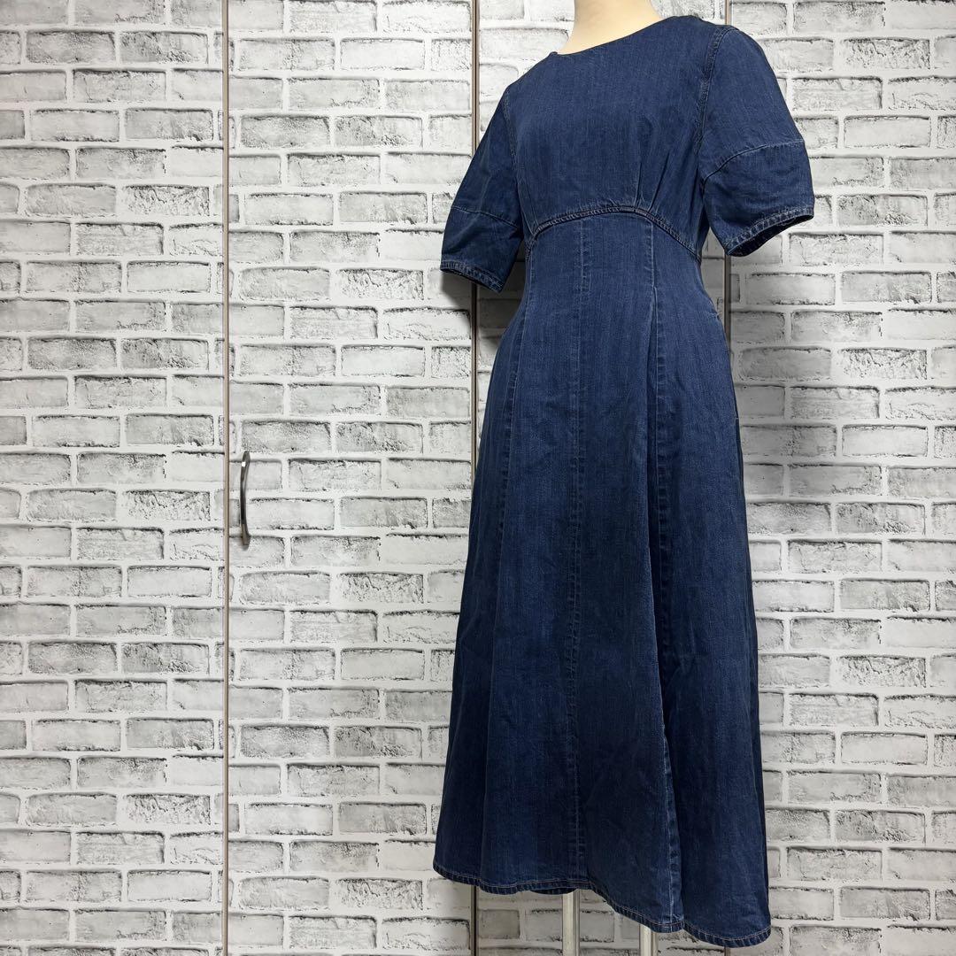 MOUSSY マウジー デニムワンピース ロングワンピース フレア 半袖 1