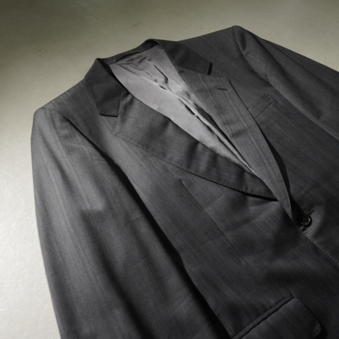 dunhill ヘリンボーン柄シングルセットアップスーツ グレー BZ359M Dunhill KANDAIZUMI_COM