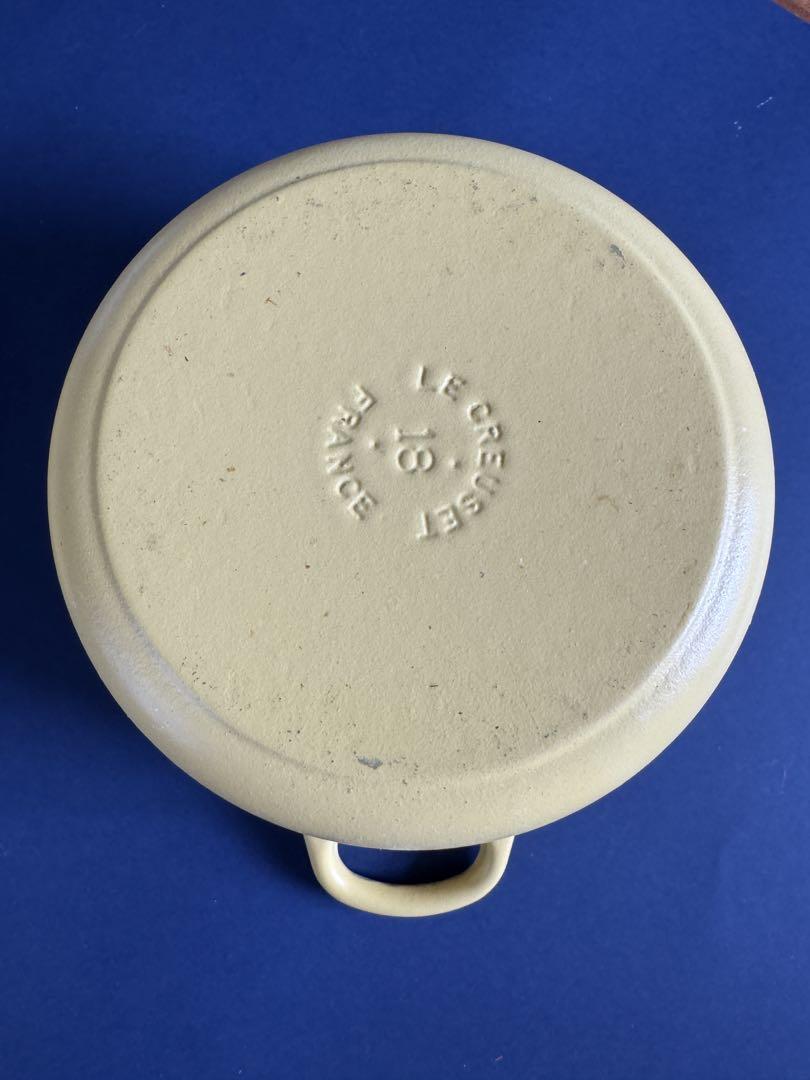 LE CREUSET 両手鍋 イエロー 鋳鉄製 18cm