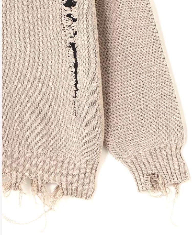 LHP ダンケシェーン ダメージ加工 トップス パーカー トレーナー ベージュ 画像6