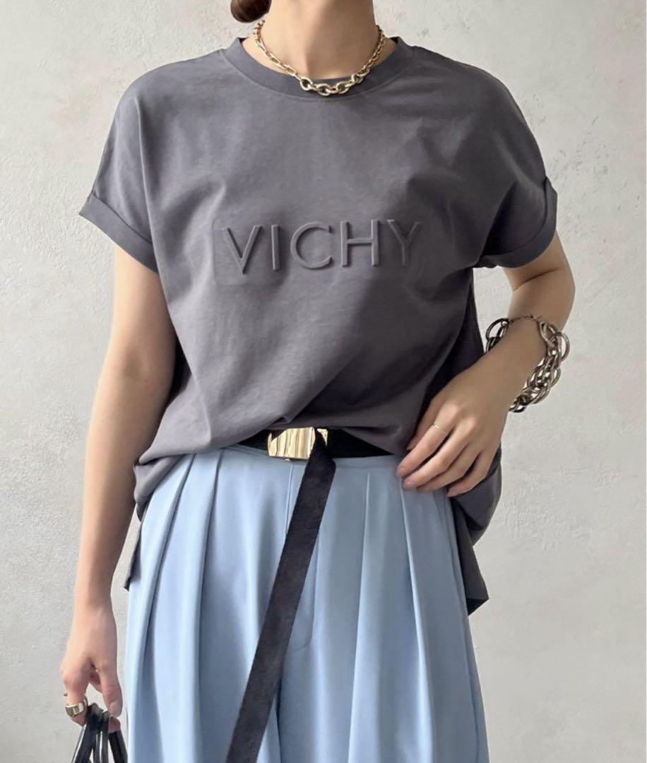 VICHYエンボスロゴTEE カーキ