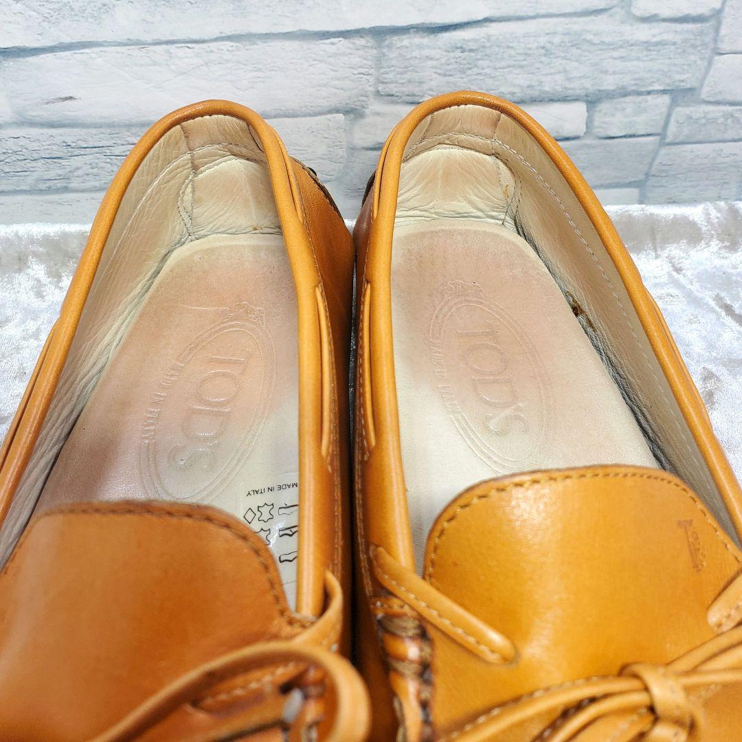 【良品】✨TOD'S 23.5cm ローファー 茶 リボン ゴンミーニ 6.5