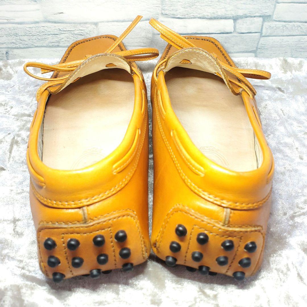【良品】✨TOD'S 23.5cm ローファー 茶 リボン ゴンミーニ 6.5