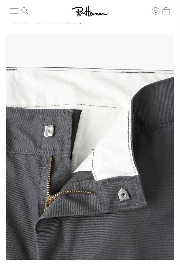 【試着のみ】ロンハーマン　ディッキーズ　ワークチノパンツ　サイズ32 Black