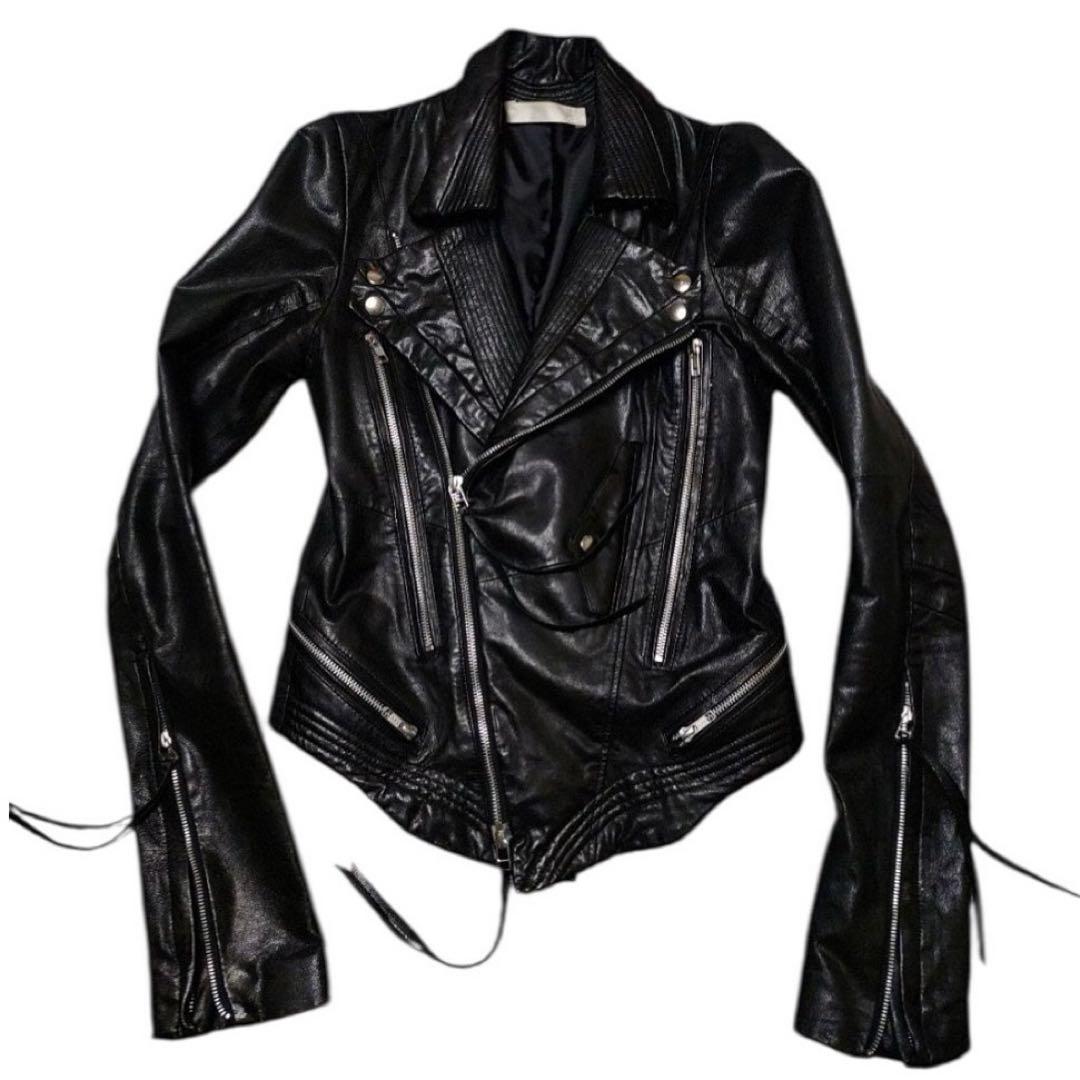 ジャケット・アウター Ekam Sheepskin Biker Leather Jacket