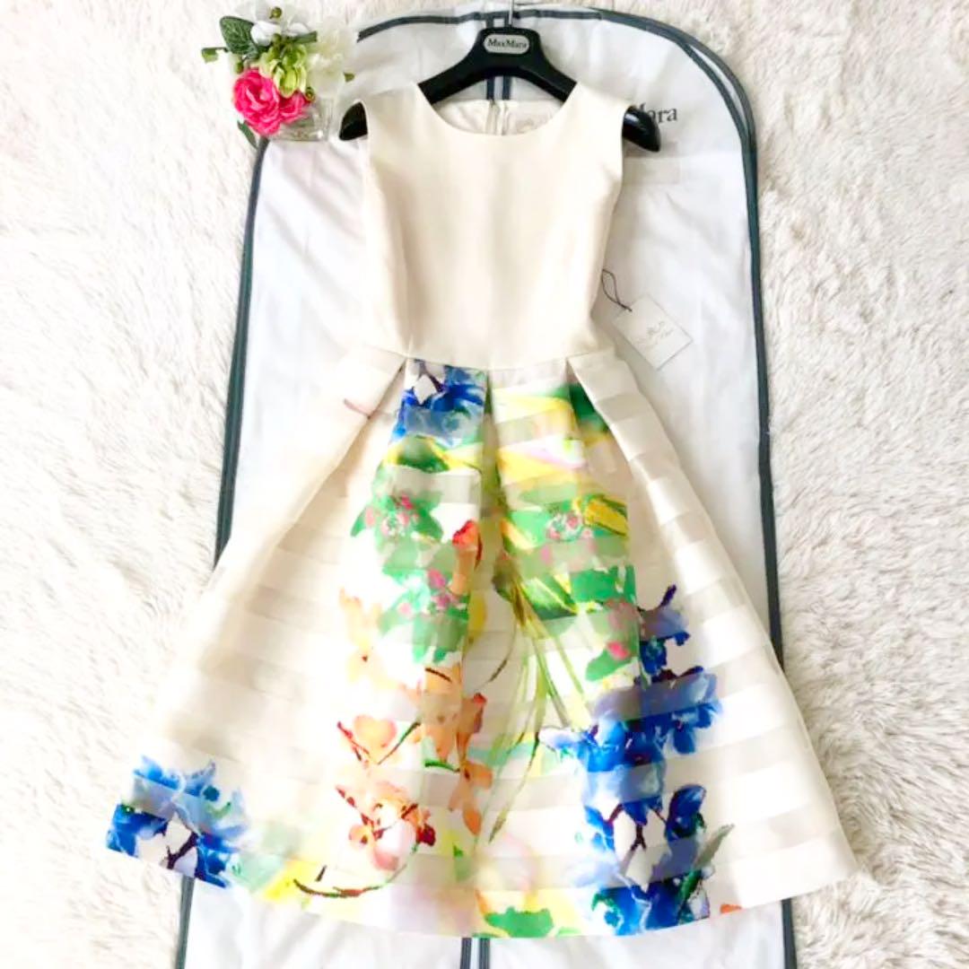 S【通販 人気】 新品タグ付き‼️【グレースクラス】42900円鮮やかなお 人気ブラドン グレースクラス ワンピース (新品・商品タグ付き) ひざ丈ワンピース