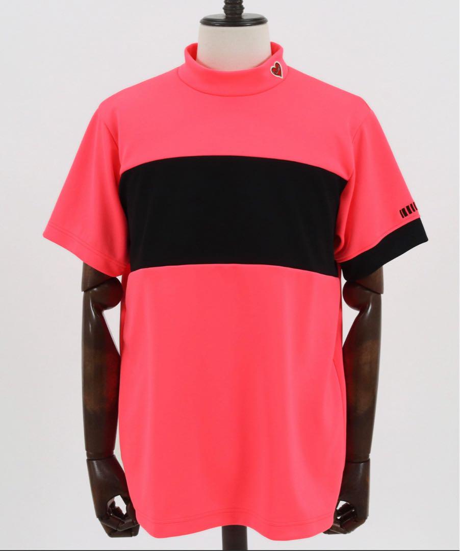 【美品】felkod フィルコッド モックネック半袖カットソー ゴルフ ピンクM