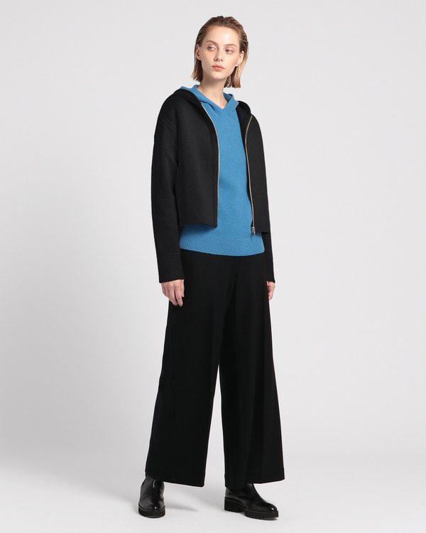 Theory - セオリー LANA CASH VARSITY HOODIE ニットパーカーの