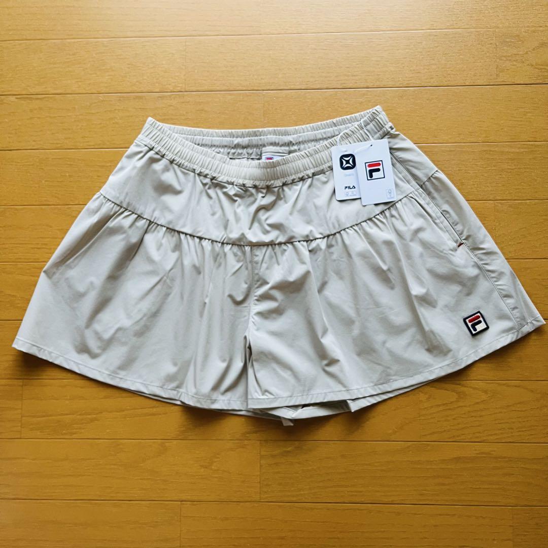 【砂糖と塩】FILA　フィラ  キュロットパンツ 　М　ベージュ