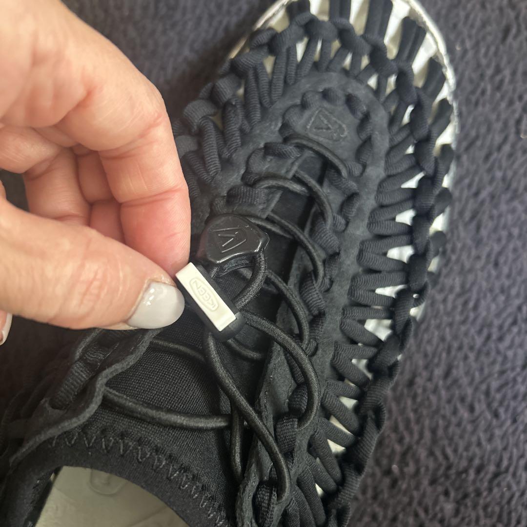 Keen 27cmブラック 編み込みサンダル KEEN キーン サンダル メンズ レディース ユニーク ツー
