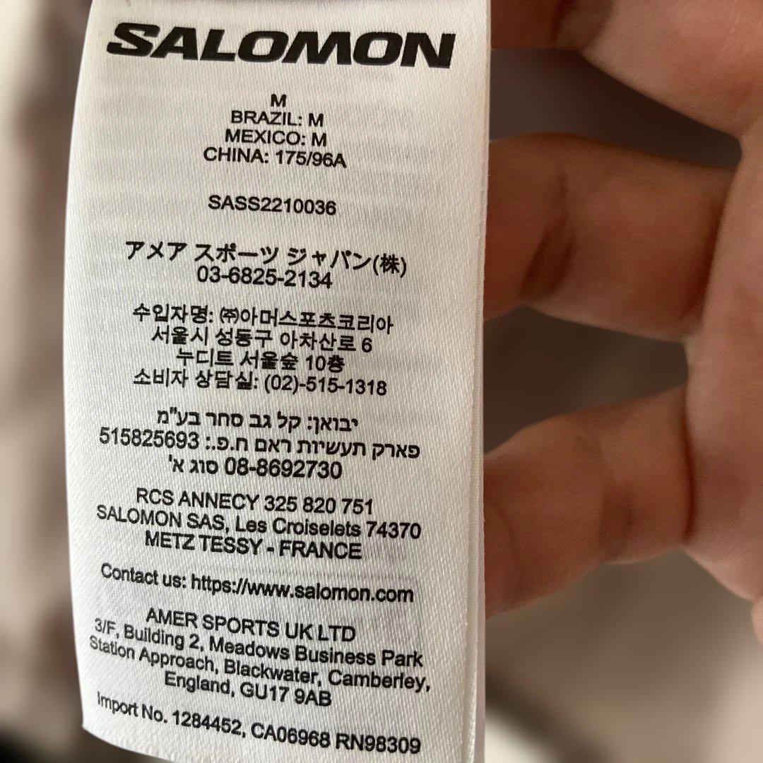 SALOMON フード付きウィンドブレーカー M ベージュ - メルカリ