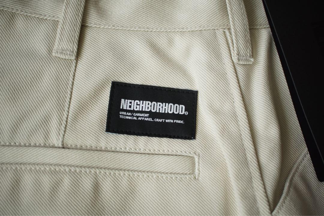 24aw 新品 NEIGHBORHOOD タック ワイド ワーク パンツ チノ
