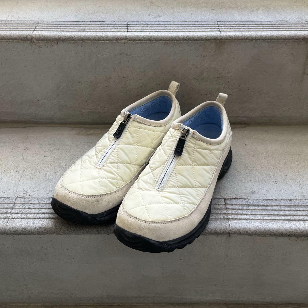 90s 00s Lands end キルティングシューズ ジップアップ　26