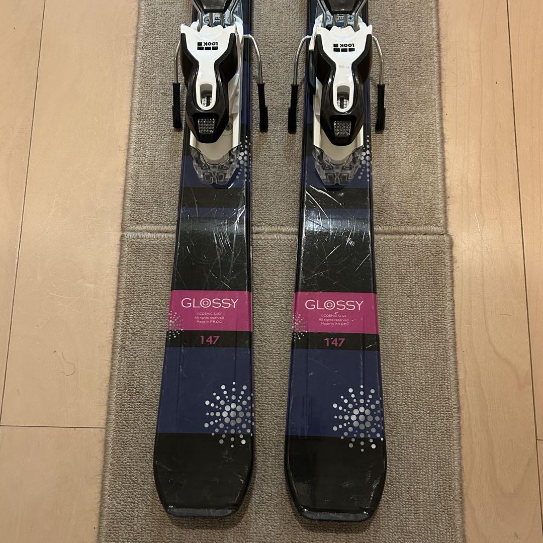 【返品?交換対象商品】 レディース ビンディング付き スキー板 147cm 美品 SURF COSMIC スキー