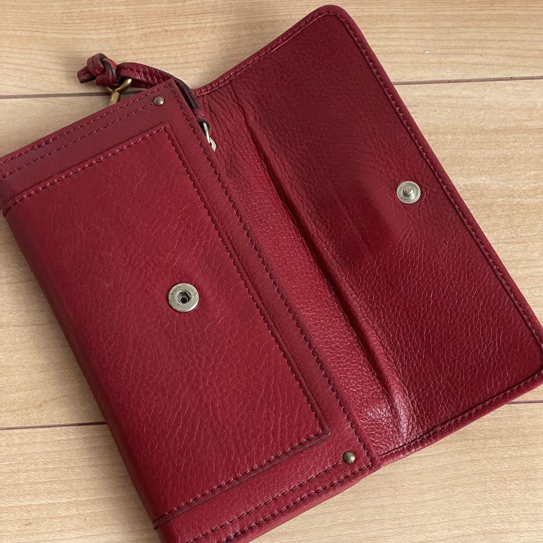 ✨️美品✨️ Chloe クロエ パディントン　南京錠 財布 長財布 レッド レザー