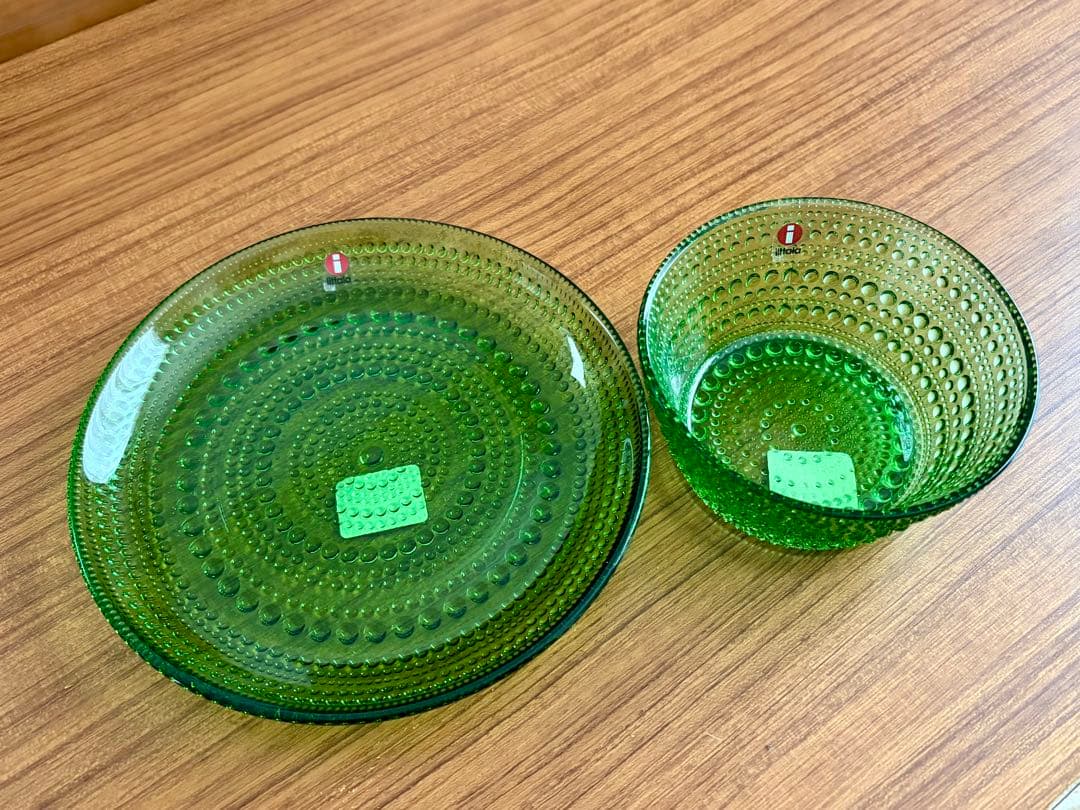イッタラ カステヘルミ グリーン プレート ボウル セットiittala