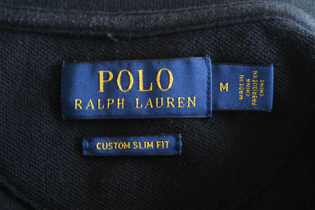 【POLO RALPH LAUREN】長袖ポロシャツ　ラガーシャツ　黒　M★