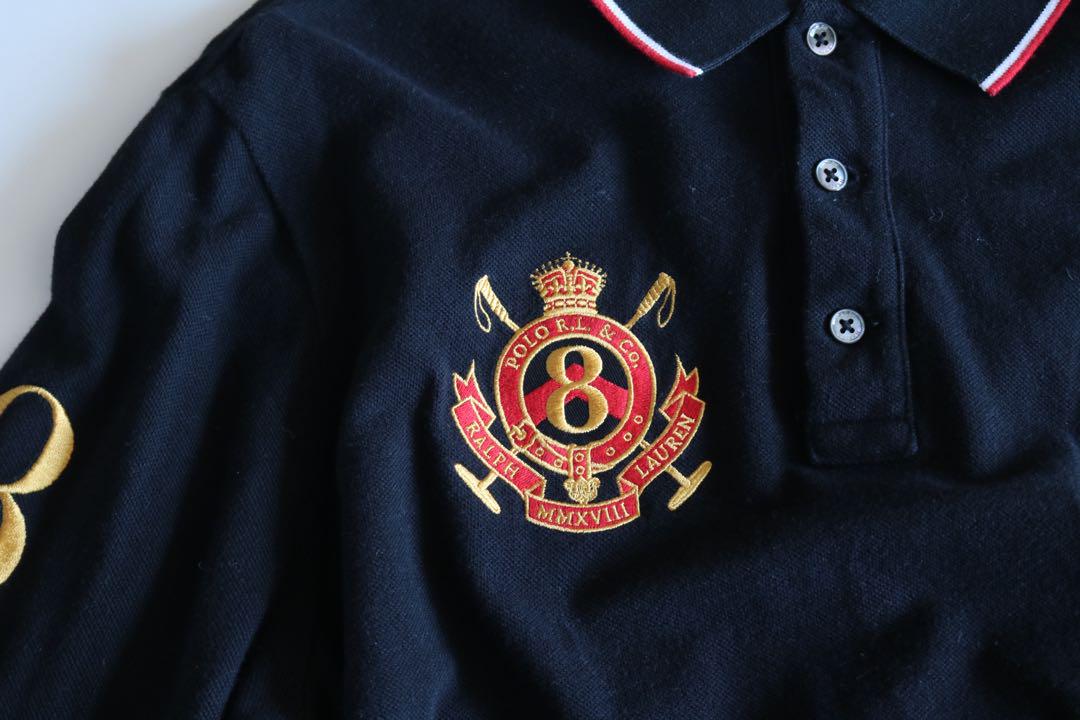 【POLO RALPH LAUREN】長袖ポロシャツ　ラガーシャツ　黒　M★
