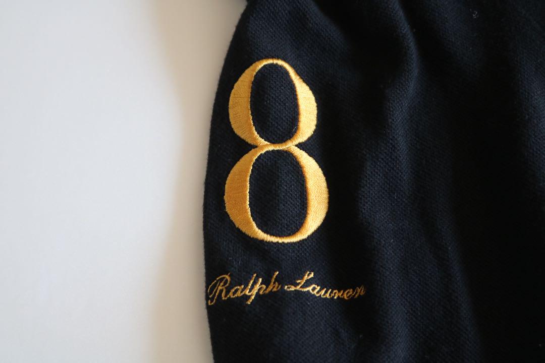 【POLO RALPH LAUREN】長袖ポロシャツ　ラガーシャツ　黒　M★