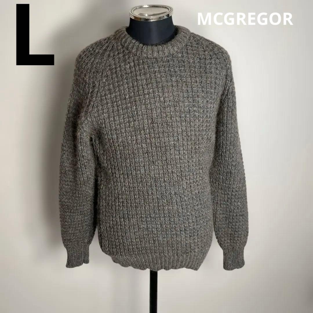 MCGREGOR ニット セーター グレー L タウンクラフト バトナー 厚手L McGREGOR