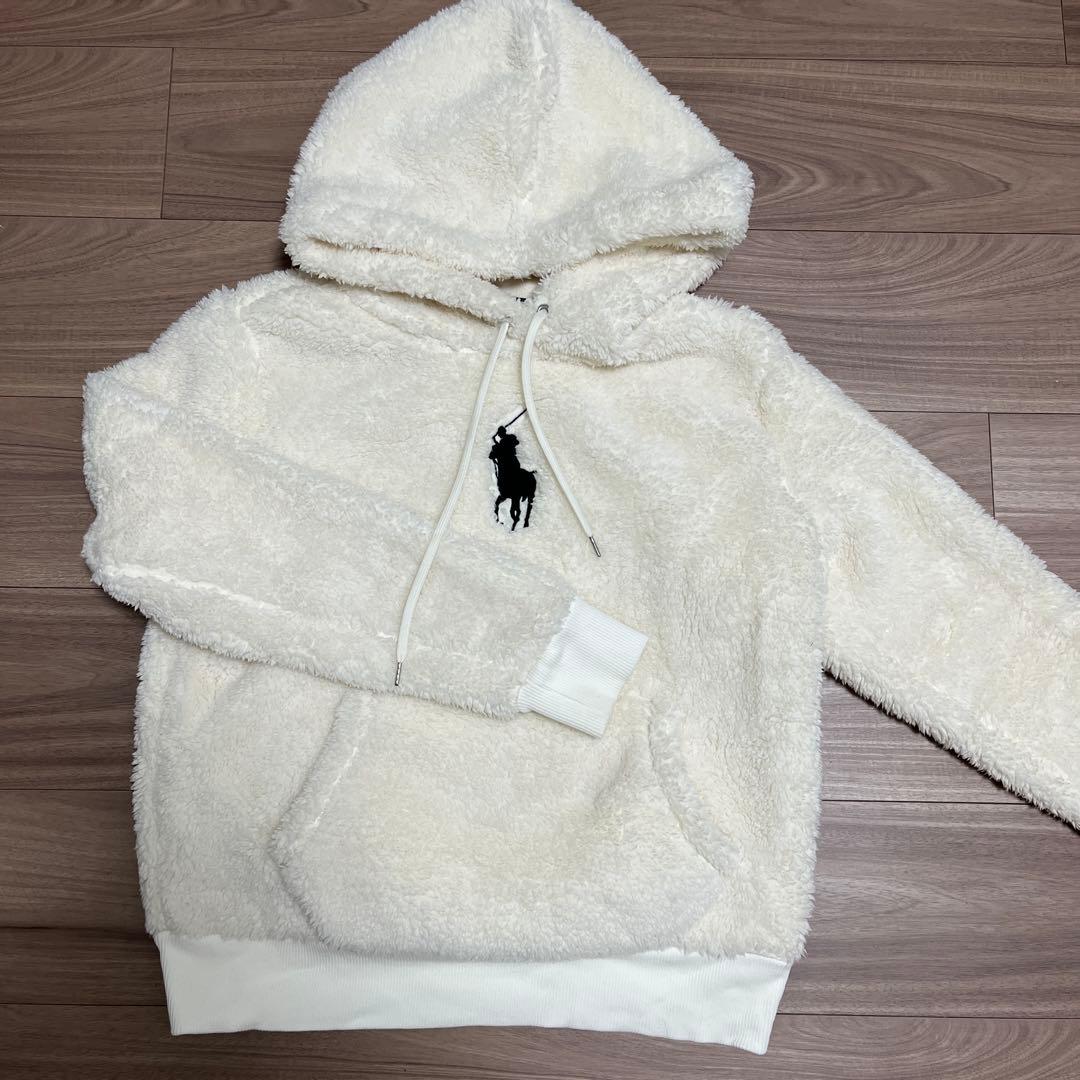 Polo Ralph Lauren フリースパーカー ホワイトS・POLO RALPH LAUREN