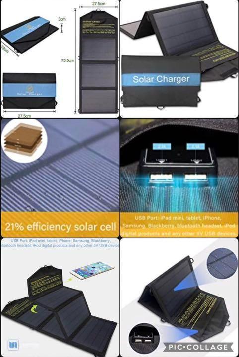 最先端技術&高効率な単結晶ソーラーパネル3枚搭載❣停電時のモバイル電源確保❤️