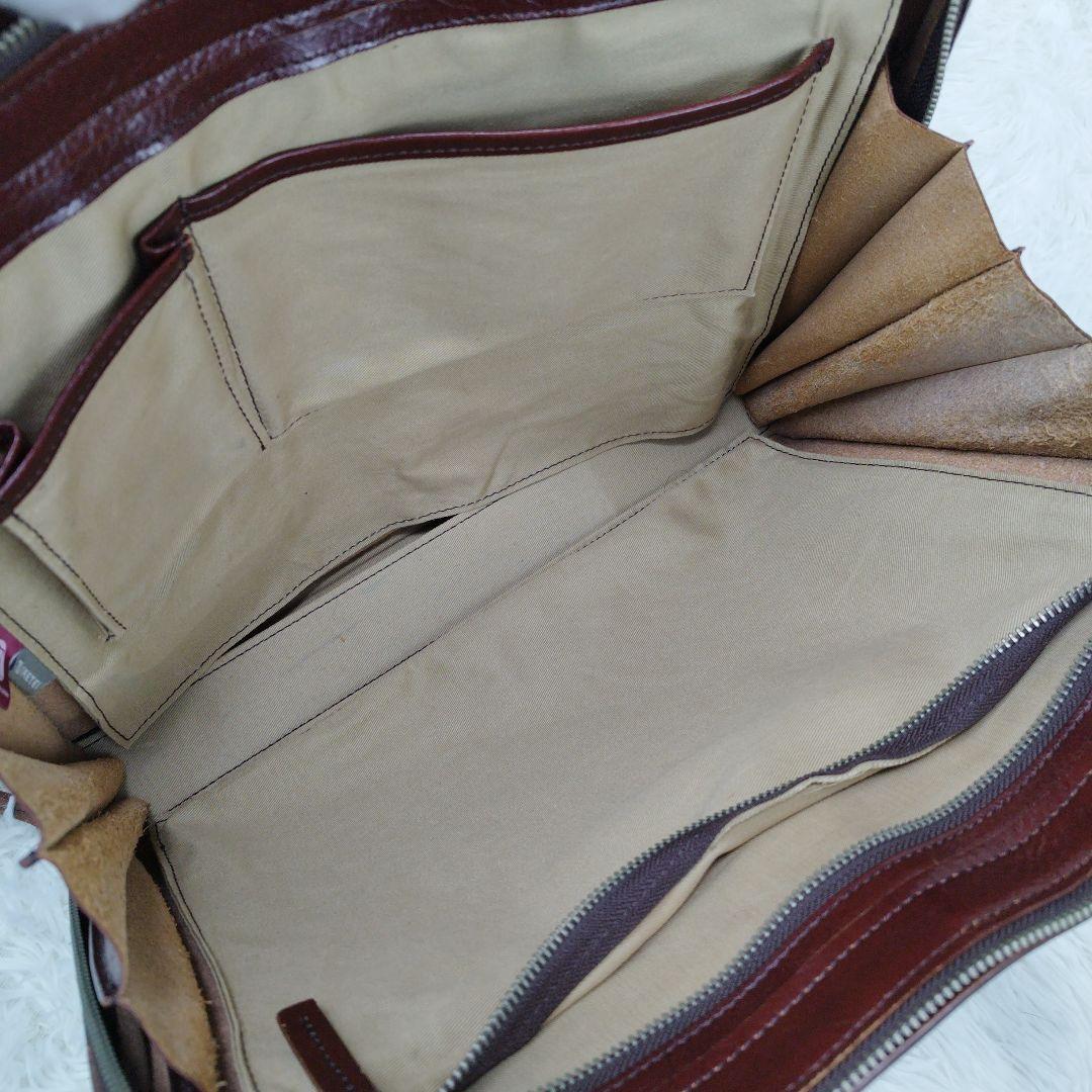 ✨美品✨ タケオキクチ レザー 2way ブリーフケース A4可 茶