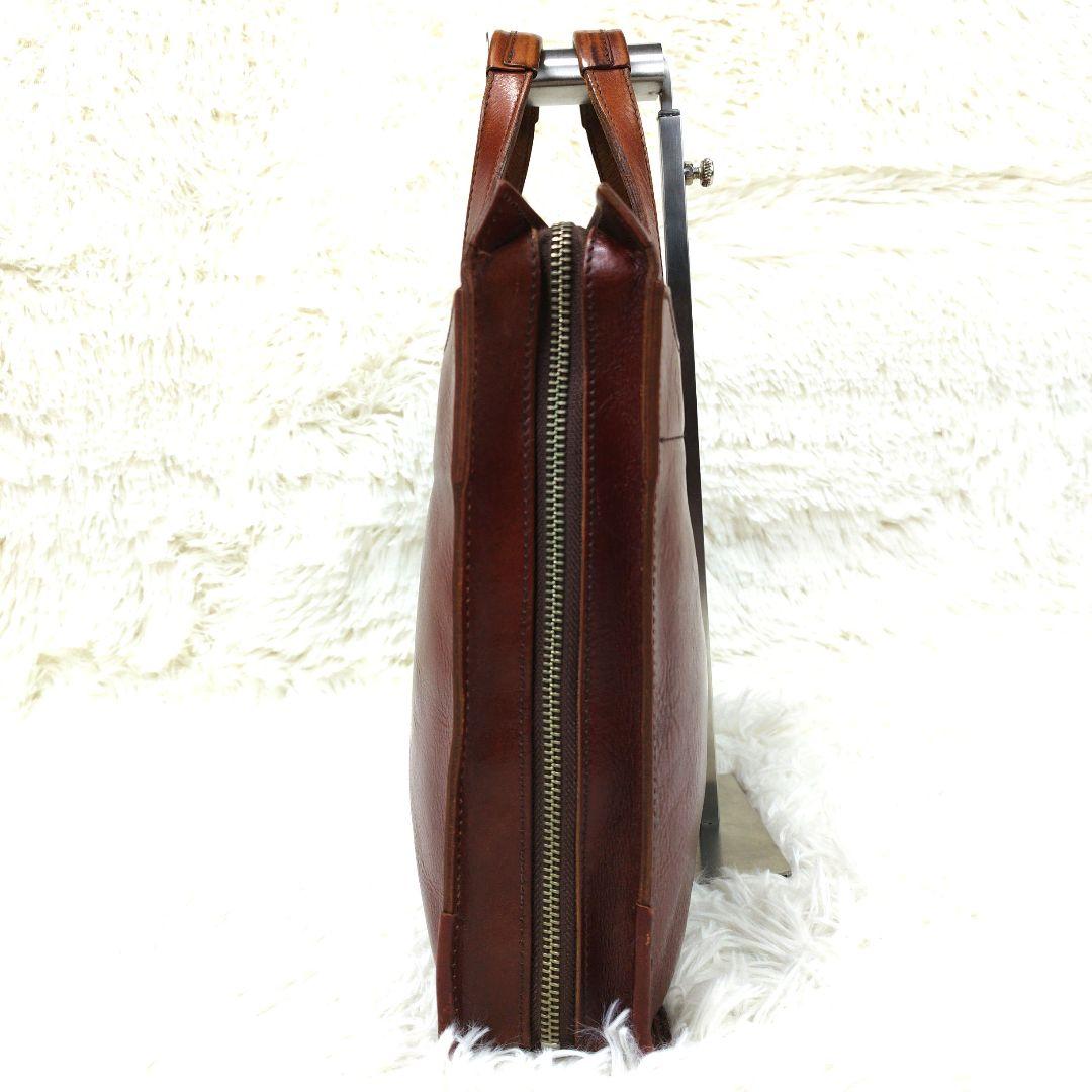 ✨美品✨ タケオキクチ レザー 2way ブリーフケース A4可 茶