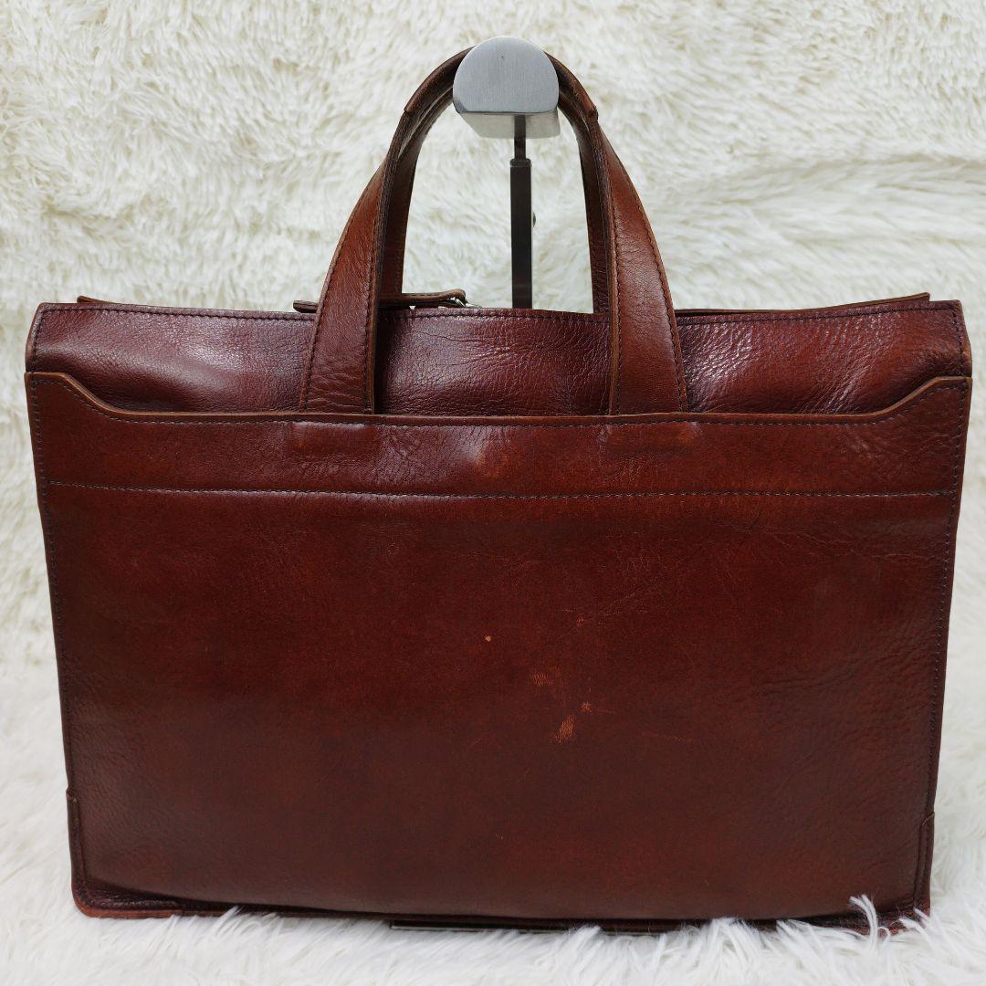 ✨美品✨ タケオキクチ レザー 2way ブリーフケース A4可 茶