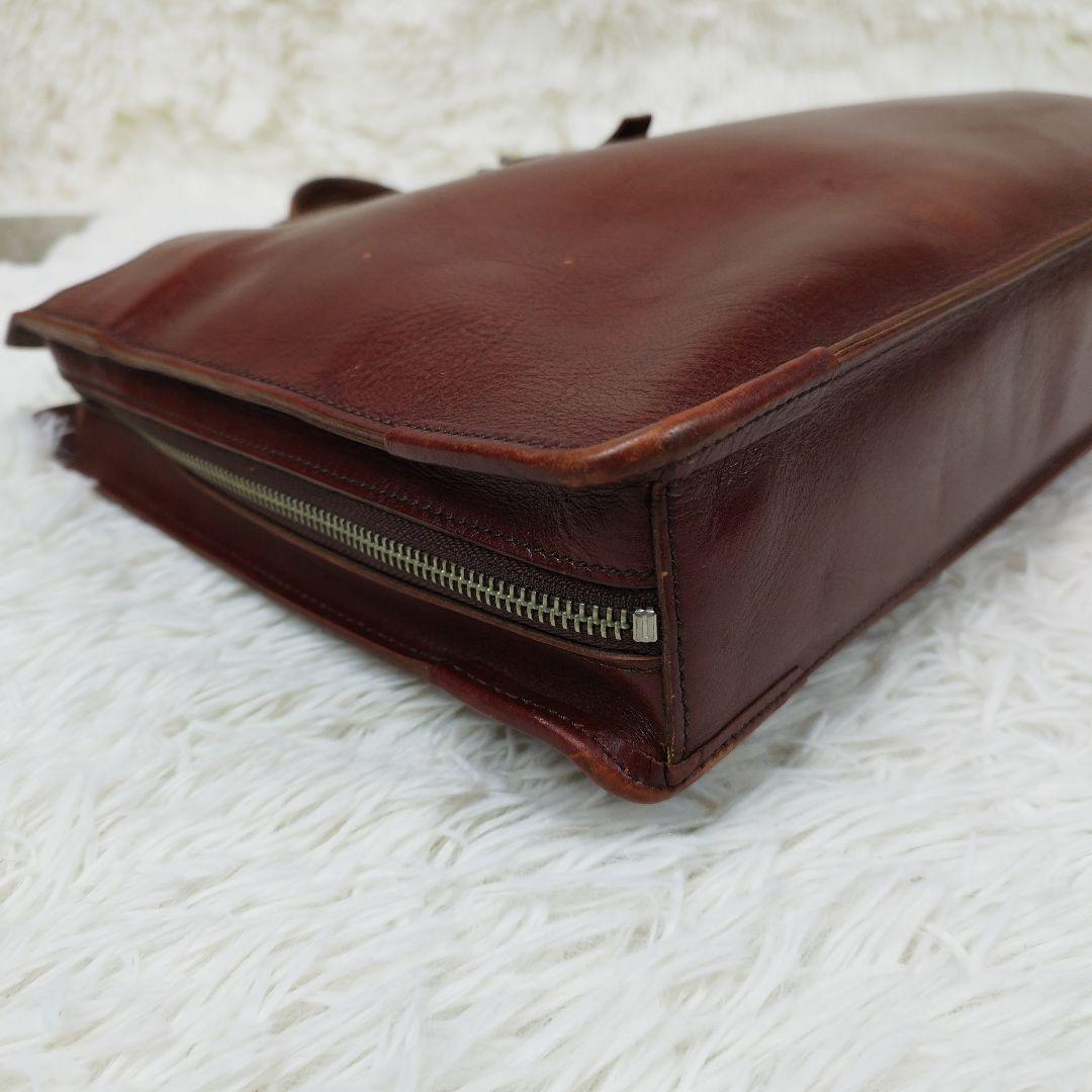 ✨美品✨ タケオキクチ レザー 2way ブリーフケース A4可 茶