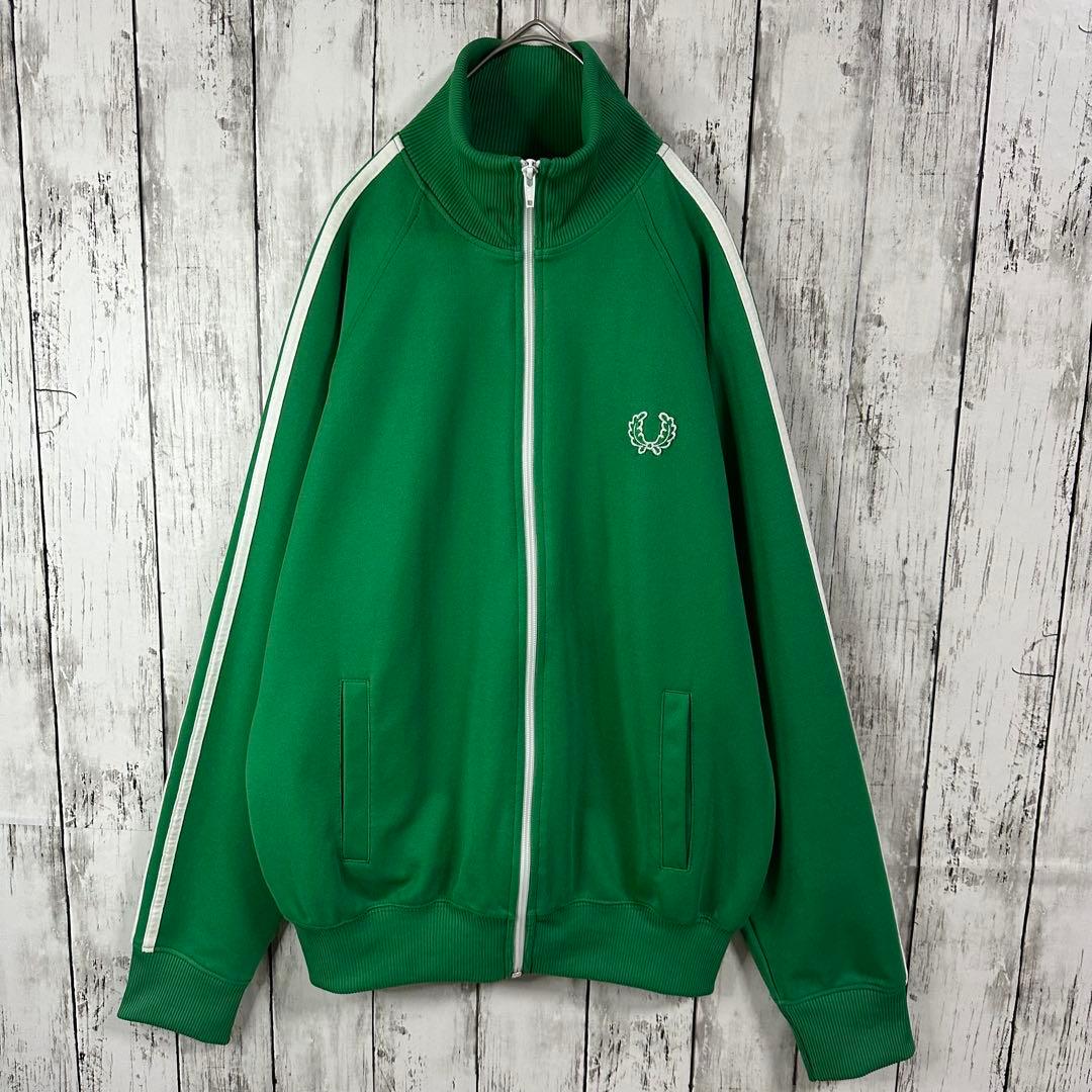 【フレッドペリー☆ポルトガル】トラックジャケット☆ジャージ☆緑 ツインテープ 【フレッドペリー☆ポルトガル】トラックジャケット☆ジャージ☆緑 ツインテープ