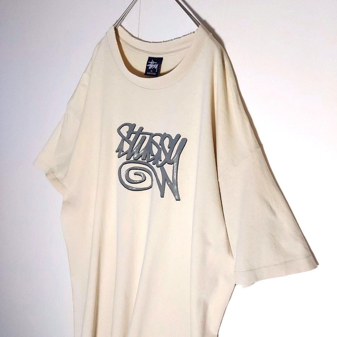 スペシャル90sステューシーエリックヘイズコラボグラフィティロゴTシャツXL米白