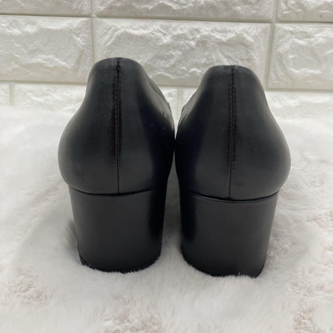 ❤️極美品❤️フィットフィット ポインテッドトゥ パンプス 24 チャンキーヒール