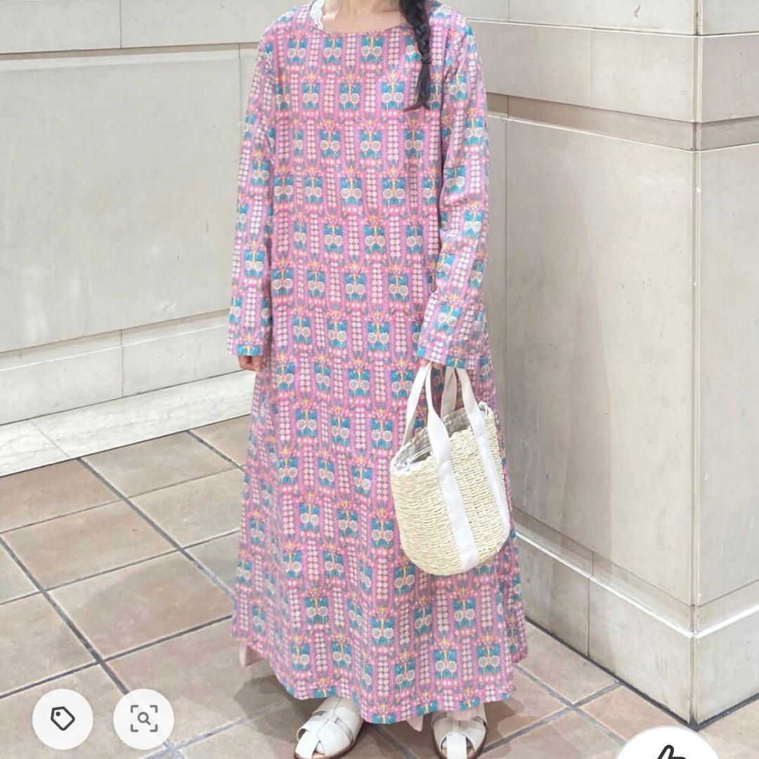 美品ツハルリバティワンピース アルベロベロサマンサモスモスミナペルホネン好み