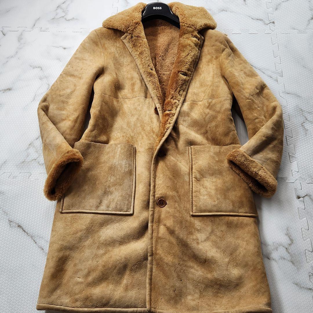 入手困難✨メンズビギ リアルムートンコート ロング丈 極暖◎ ラムレザー 入手困難✨メンズビギ リアルムートンコート ロング丈 極暖◎ ラムレザー