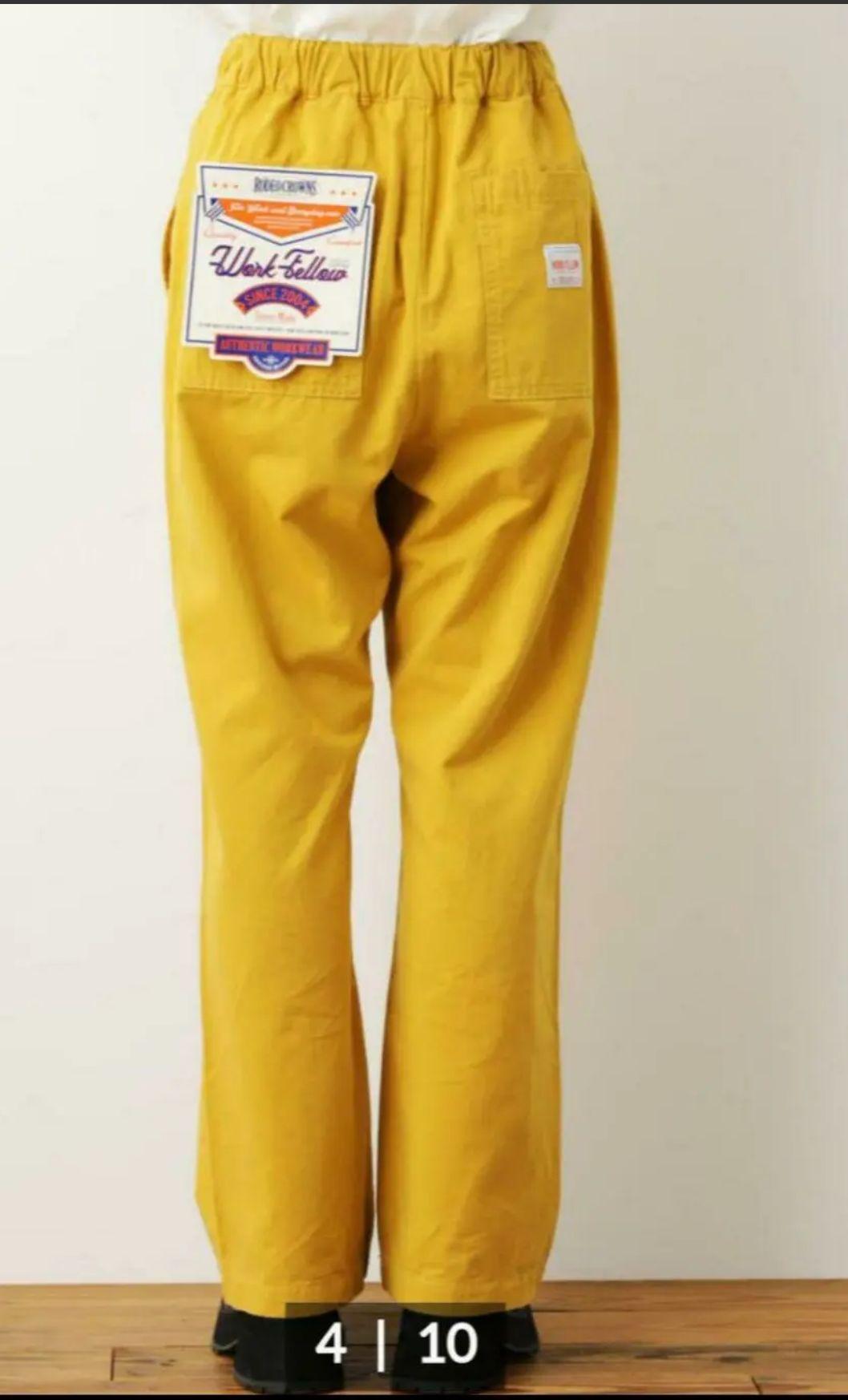 新品 ≪Ｓサイズ≫ カラーパンツ  スラックス マスタード  ベルト