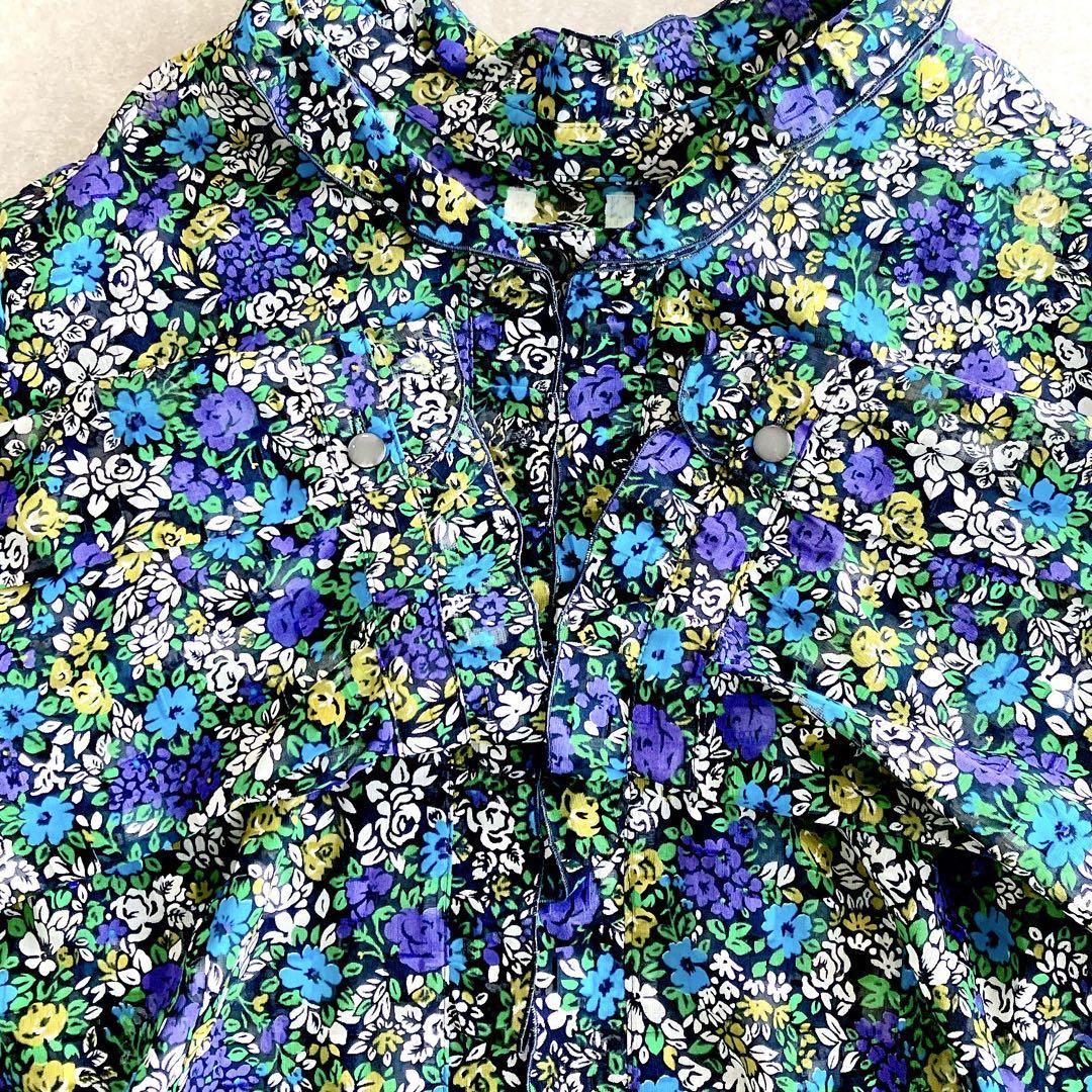 美品✳︎レリアン Leilian フラワーフリルブラウス 花柄シャツ 13+