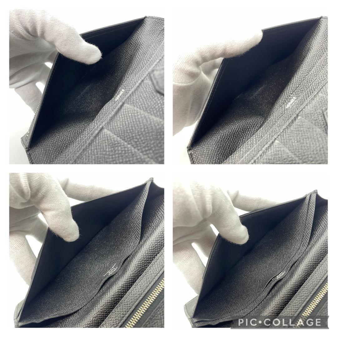 528】HERMES/エルメス べアンスフレ 二つ折り 長財布 ウォレット X刻