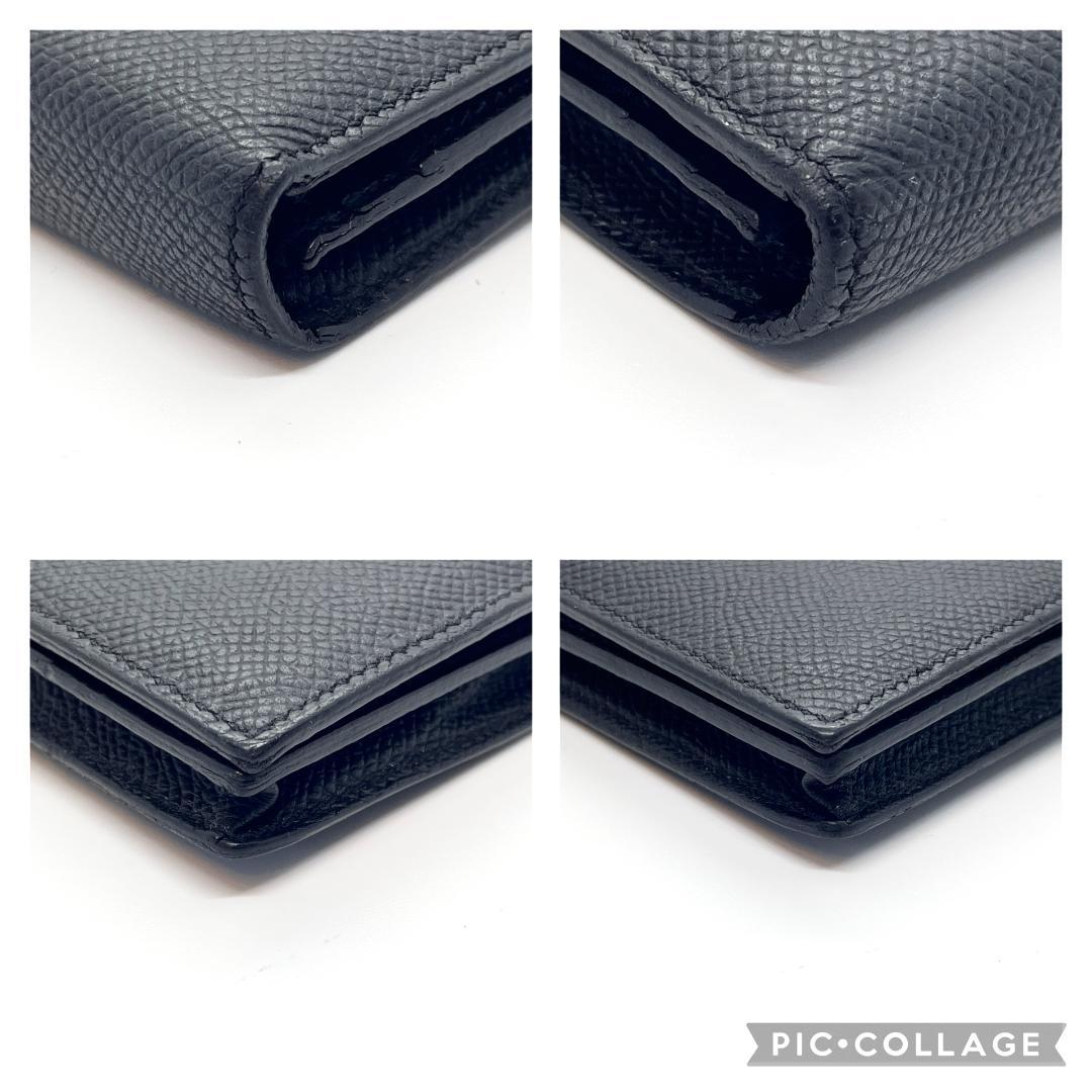528】HERMES/エルメス べアンスフレ 二つ折り 長財布 ウォレット X刻