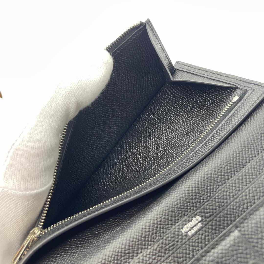 528】HERMES/エルメス べアンスフレ 二つ折り 長財布 ウォレット X刻