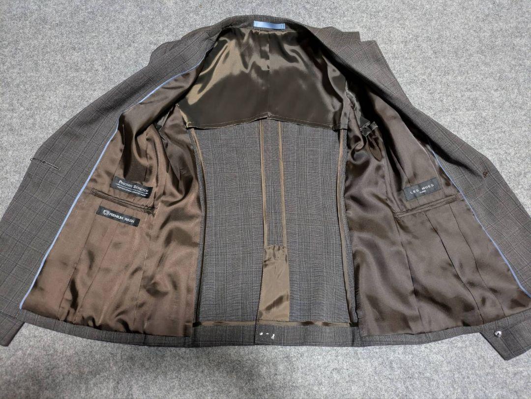 新品【5号】茶チェック スカートスーツ