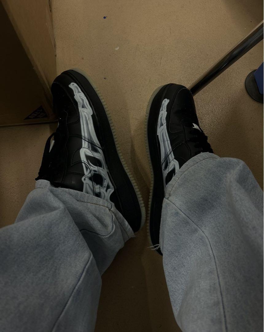 NIKE air force1 skeleton black