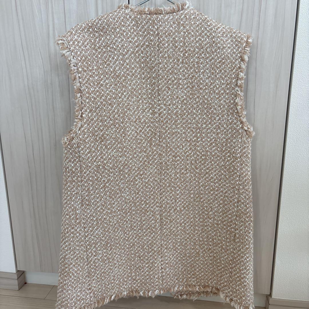 PLST ツイードミドルジレ 122402004 BEIGE, S PLST】ツイードミドルジレ 122402004 - ベスト/ジレ送料 無料