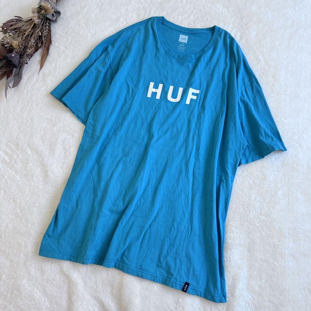HUF ハフ 半袖 Tシャツ ロゴ フロントプリント ストリート XL
