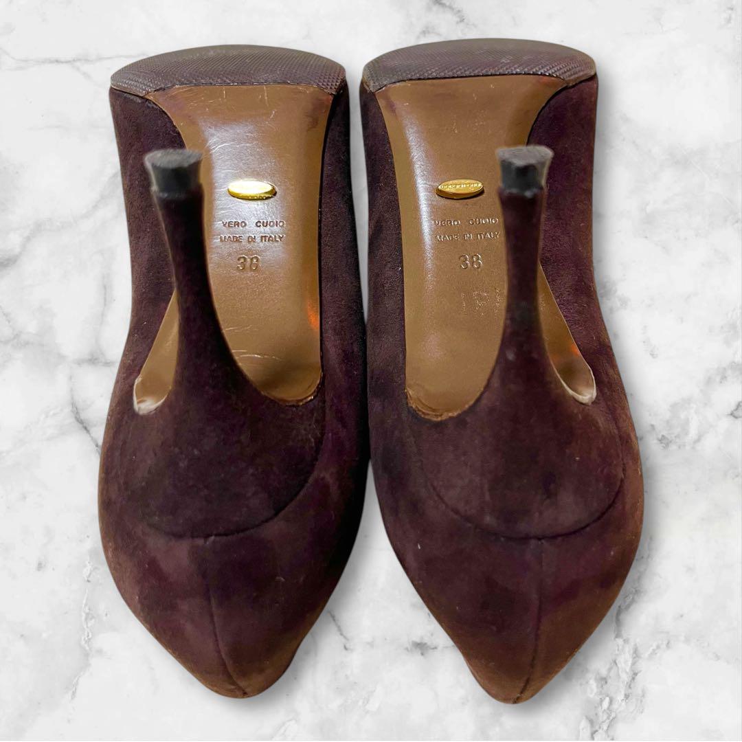 【美品】sergio rossi 25cm 濃茶　　パンプス　値下げ中