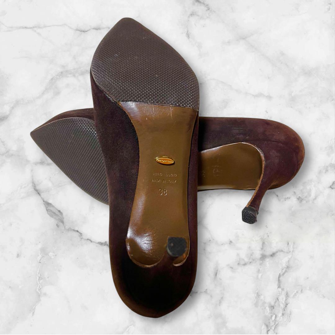 【美品】sergio rossi 25cm 濃茶　　パンプス　値下げ中